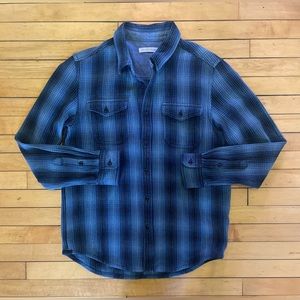 Outerknown Blue Plaid Shirt Jacket